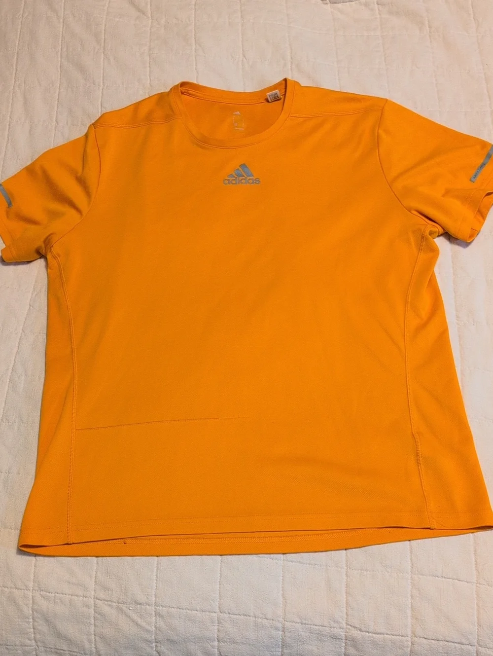 adidas Men’s Bright Orange Short Sleeve Athletic Tee